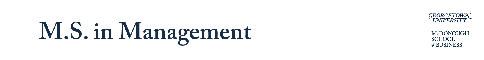 M.S. in Management