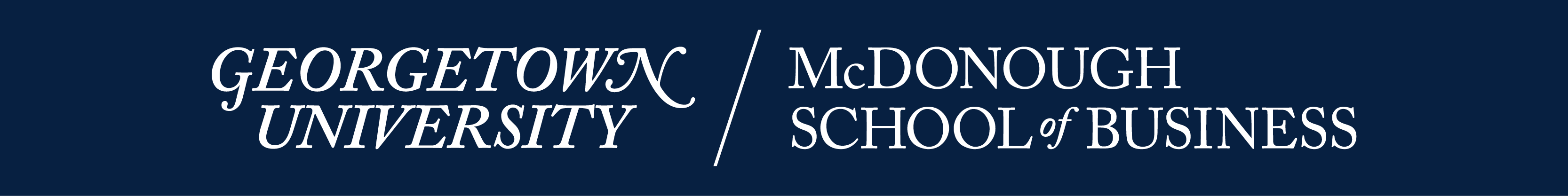 Georgetown University McDonough School of Business Logo